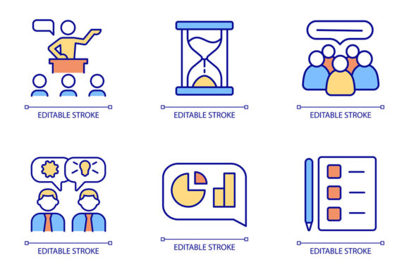 A Guide to Evaluating Business Communication RGB Color Icons