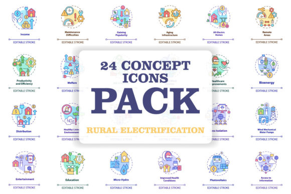 Concept Icons for Rural Electrification Projects