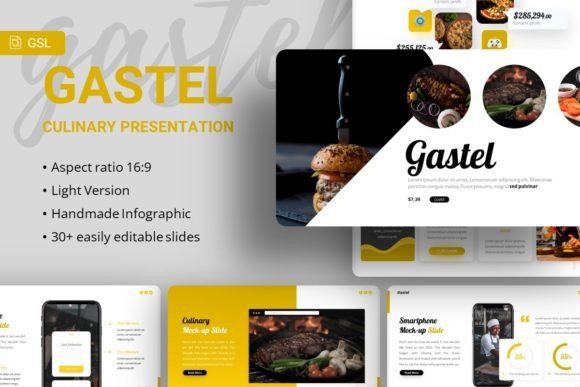 Elevate Your Brand Story: The Gastel Google Slides Template for Culinary and Creative Business