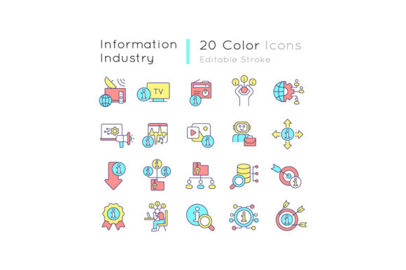 Simplify Complex Data with RGB Information Industry Icons