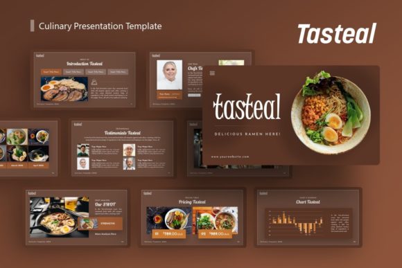 Tasteal Culinary Presentation: A Template for Modern Storytelling