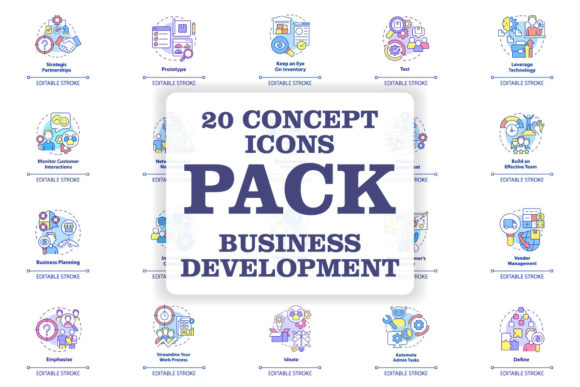 The Business Development Trends Concept Icon: A Symbol of Modern Strategy