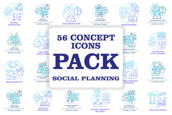 The Social Planning Concept Icons Bundle: A Visual Toolkit for Communicating Change