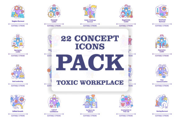 Unpacking the Toxic Workplace Concept Icons Bundle: A Visual Toolkit for Real Conversations